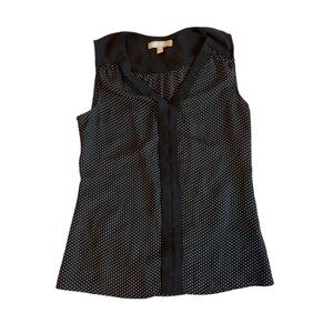 Banana Republic Polka Dot Sleeveless V-Neck Blouse | Women’s 2